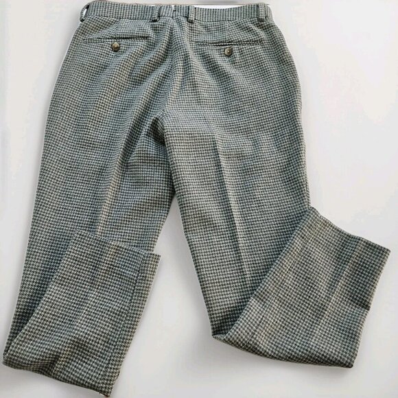 ASOS Suit Men Blazer US 40 Trousers 32x30/28 Houndstooth Wool Blend Lined Preppy - Picture 16 of 16